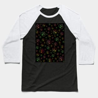 HAPPY Halloween Pumpkins Trippy Colors Baseball T-Shirt